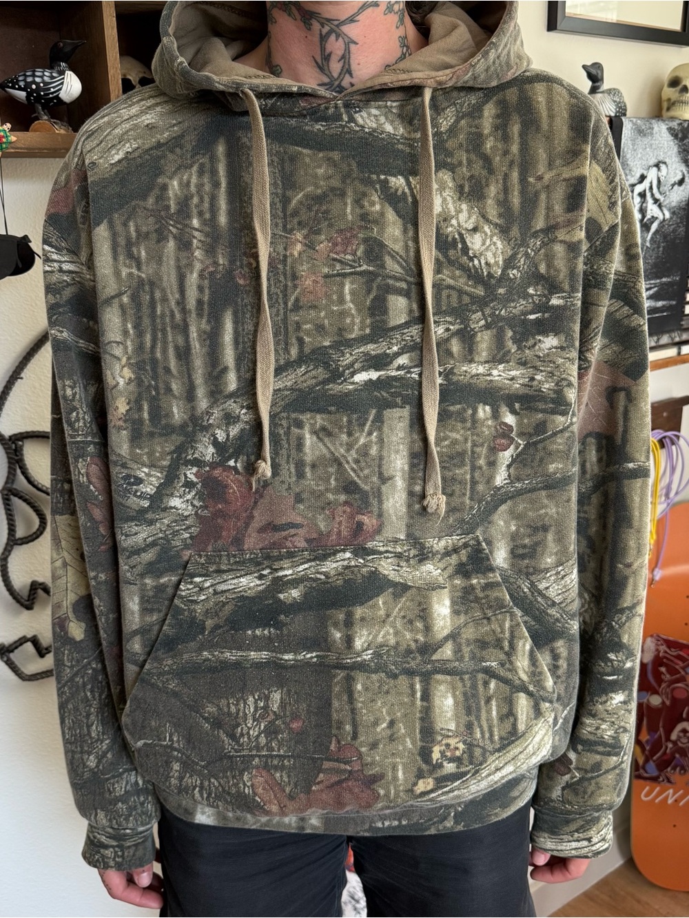 Vintage 2000s Mossy Oak Break Up Infinity Camo Hoodie ~ Size Large